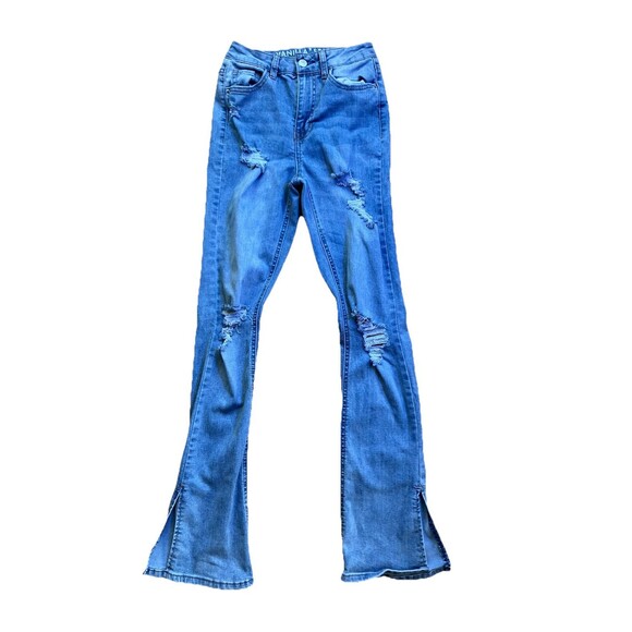 Vanilla Star Juniors Skinny Kick Flare Jeans Size 3 - Picture 1 of 7